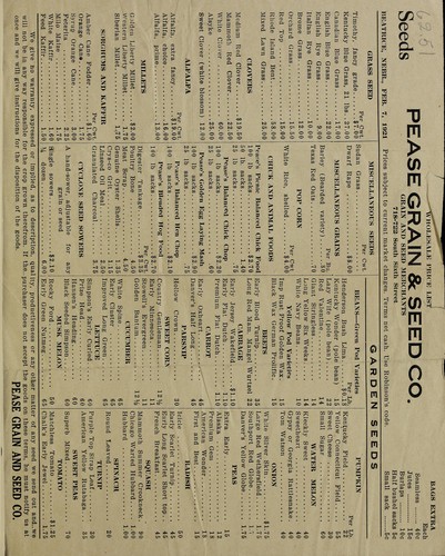 Cover for Wholesale price list