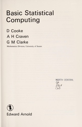 Cover for Basic statistical computing