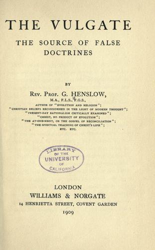Cover for The Vulgate