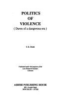 Cover for Politics of violence, dawn of a dangerous era
