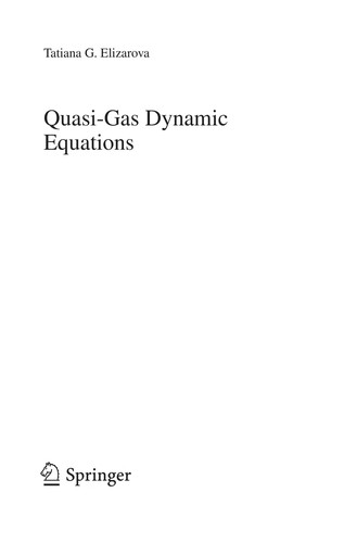 Cover for Quasi-gas dynamic equations