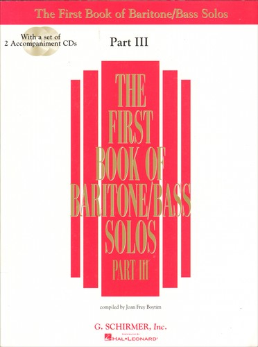 Cover for The First Book of Baritone/Bass Solos - Part III (Book/CD)