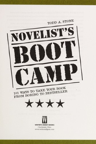 Cover for Novelist's boot camp