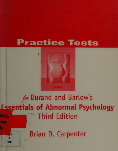 Cover for Practice tests for Durand and Barlow's Essentials of abnormal psychology