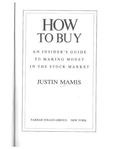 Cover for How to buy