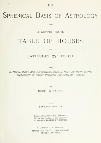 Cover for The spherical basis of astrology