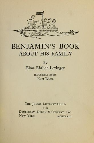 Cover for Benjamin's book about his family