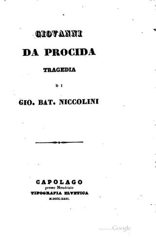 Cover for Giovanni da Procida
