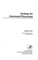 Cover for Analogy for automated reasoning