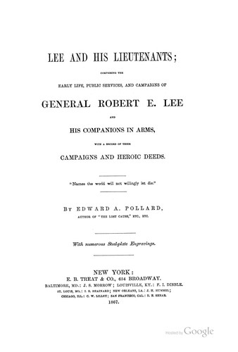 Cover for Lee and his lieutenants