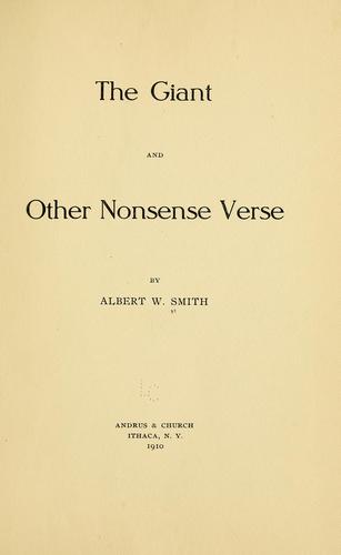 Cover for The giant, and other nonsense verse