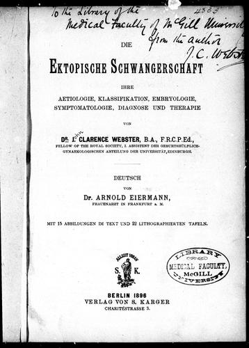 Cover for Die ektlopische Schwangerschaft