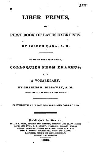 Cover for Liber primus