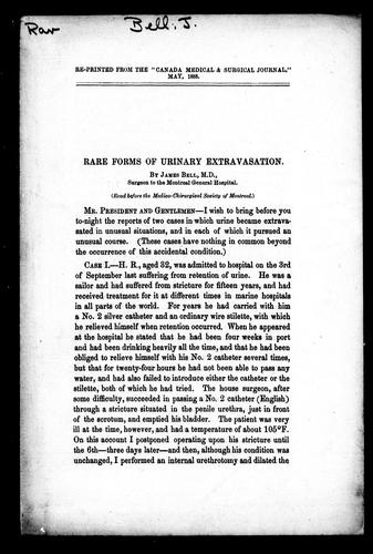 Cover for Rare forms of urinary extravasation