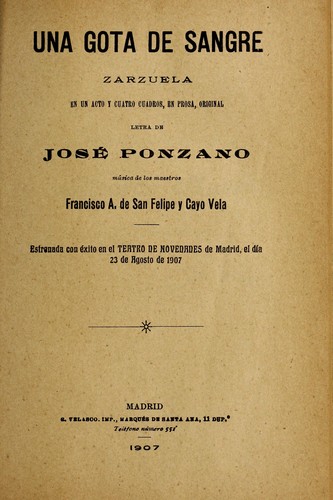 Cover for Una gota de sangre