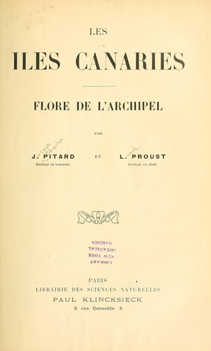 Cover for Les îles Canaries