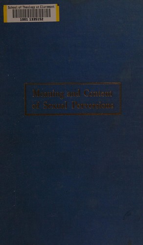 Cover for Meaning and content of sexual perversions