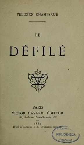 Cover for Le défilé