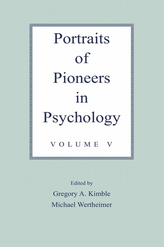 Cover for Portraits of pioneers in psychology