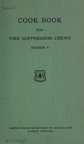 Cover for Cook book for fire suppression crews