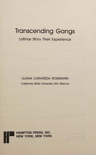 Cover for Transcending gangs