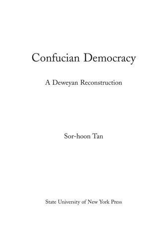 Cover for Confucian democracy