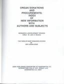 Cover for Organ Donations and Procurements