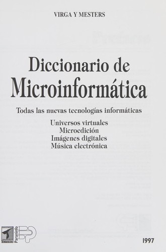 Cover for Diccionario de microinformática