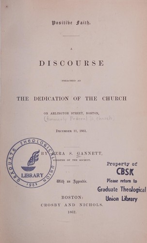 Cover for Positive faith