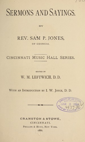 Cover for Sermons and sayings