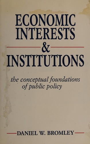 Cover for Economic interests and institutions