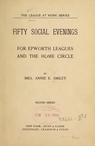 Cover for Fifty social evenings for Epworth leagues and the home circle