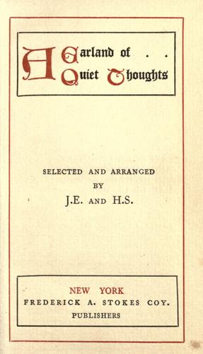 Cover for A Garland of quiet thoughts