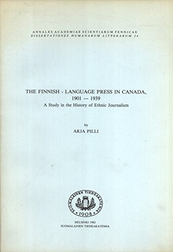 Cover for The Finnish-language press in Canada, 1901-1939