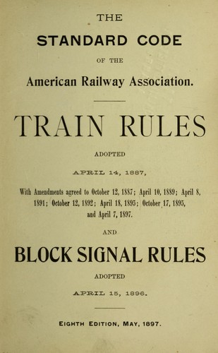 Cover for The standard code of the American Railway Association