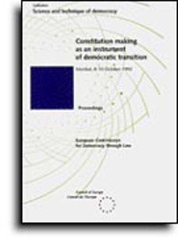 Cover for Constitution-making as an instrument of democratic transition (Science and Technique of Democracy No. 3) (1993)