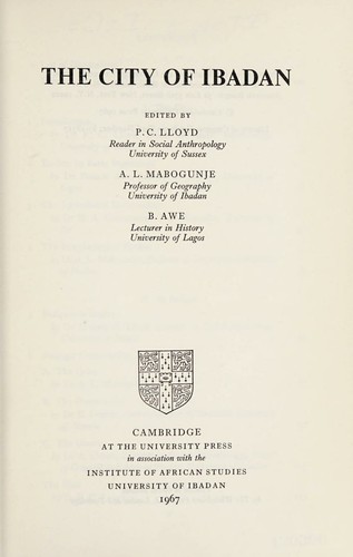 Cover for The City of Ibadan