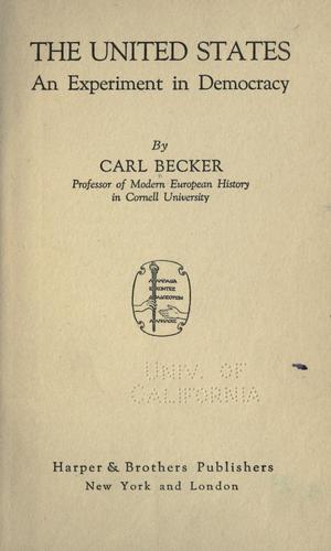 Cover for The United states
