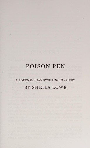 Cover for Poison Pen (Forensic Handwriting Mystery) (Volume 1)