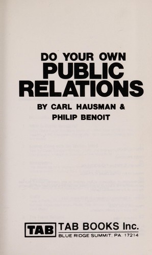 Cover for Do your own public relations