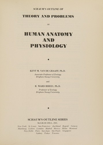 Cover for Schaum's outline of theory and problems of human anatomy and physiology