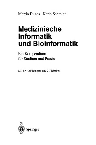Cover for Medizinische Informatik und Bioinformatik