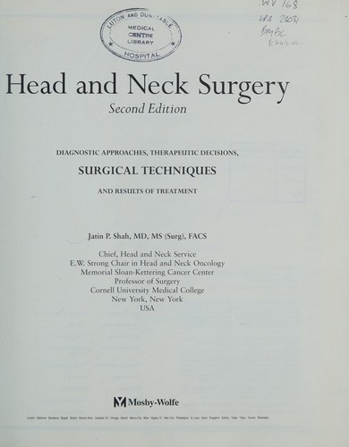 Cover for Atlas of Head and Neck Surgery