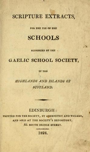 Cover for Scripture extracts