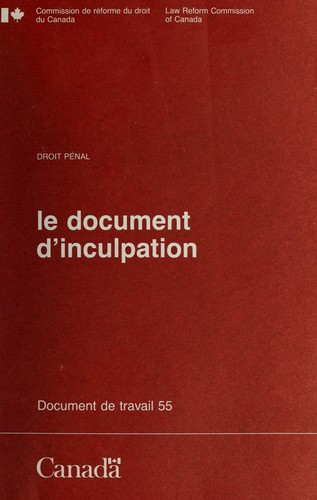 Cover for The charge document in criminal cases