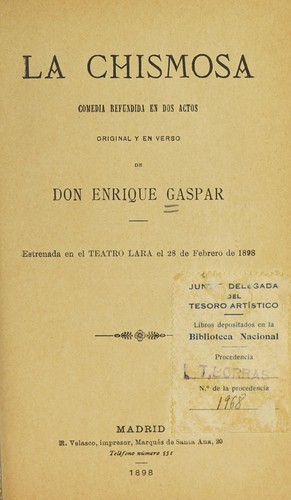 Cover for La chismosa