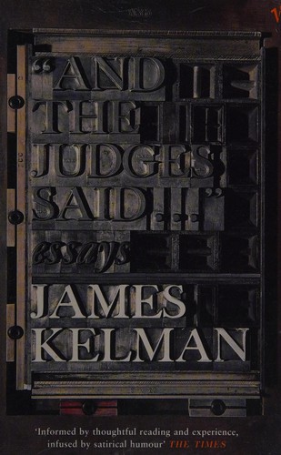 Cover for "And the judges said"