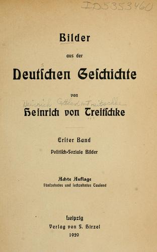 Cover for Bilder aus der deutschen geschichte