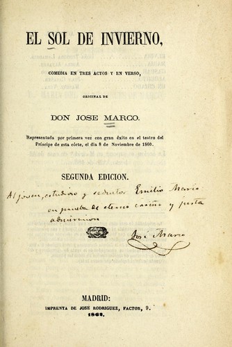 Cover for El sol de invierno