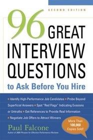 Cover for 96 great interview questions to ask before you hire